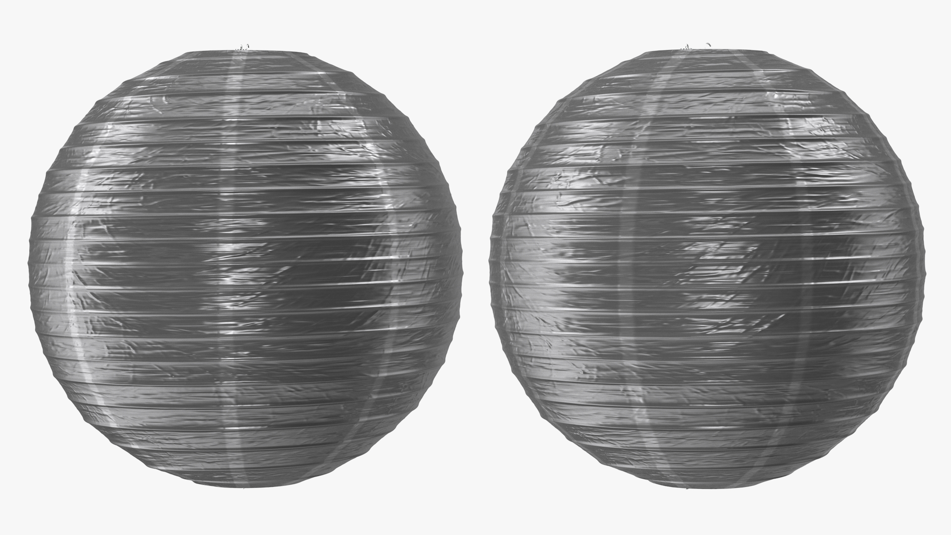 Round Paper Lantern Grey 3D model