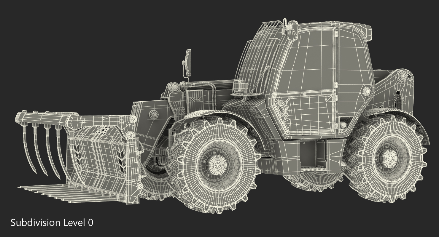 3D Hydraulic Telehandler Forklift JCB 535 model