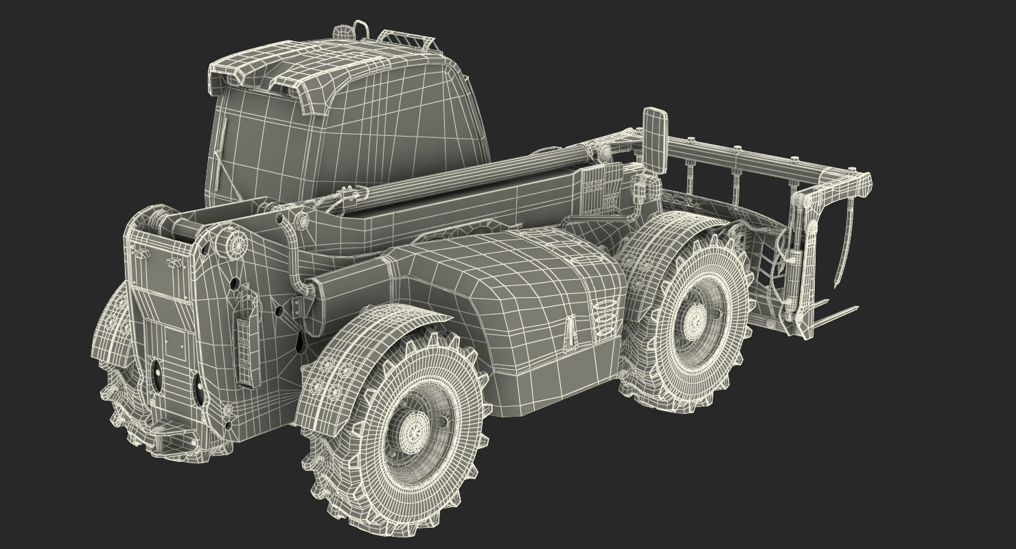 3D Hydraulic Telehandler Forklift JCB 535 model
