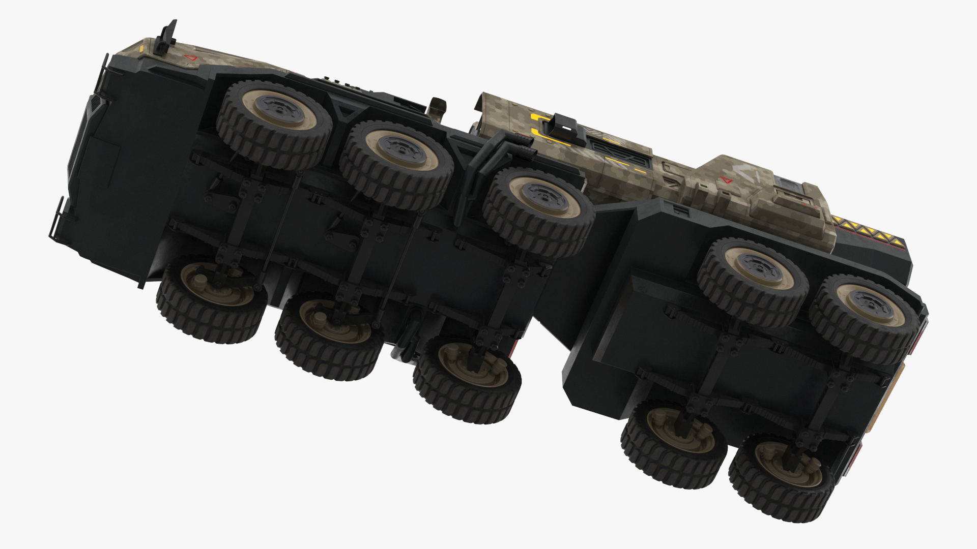 Military Sci Fi Rocket Launcher Truck 3D