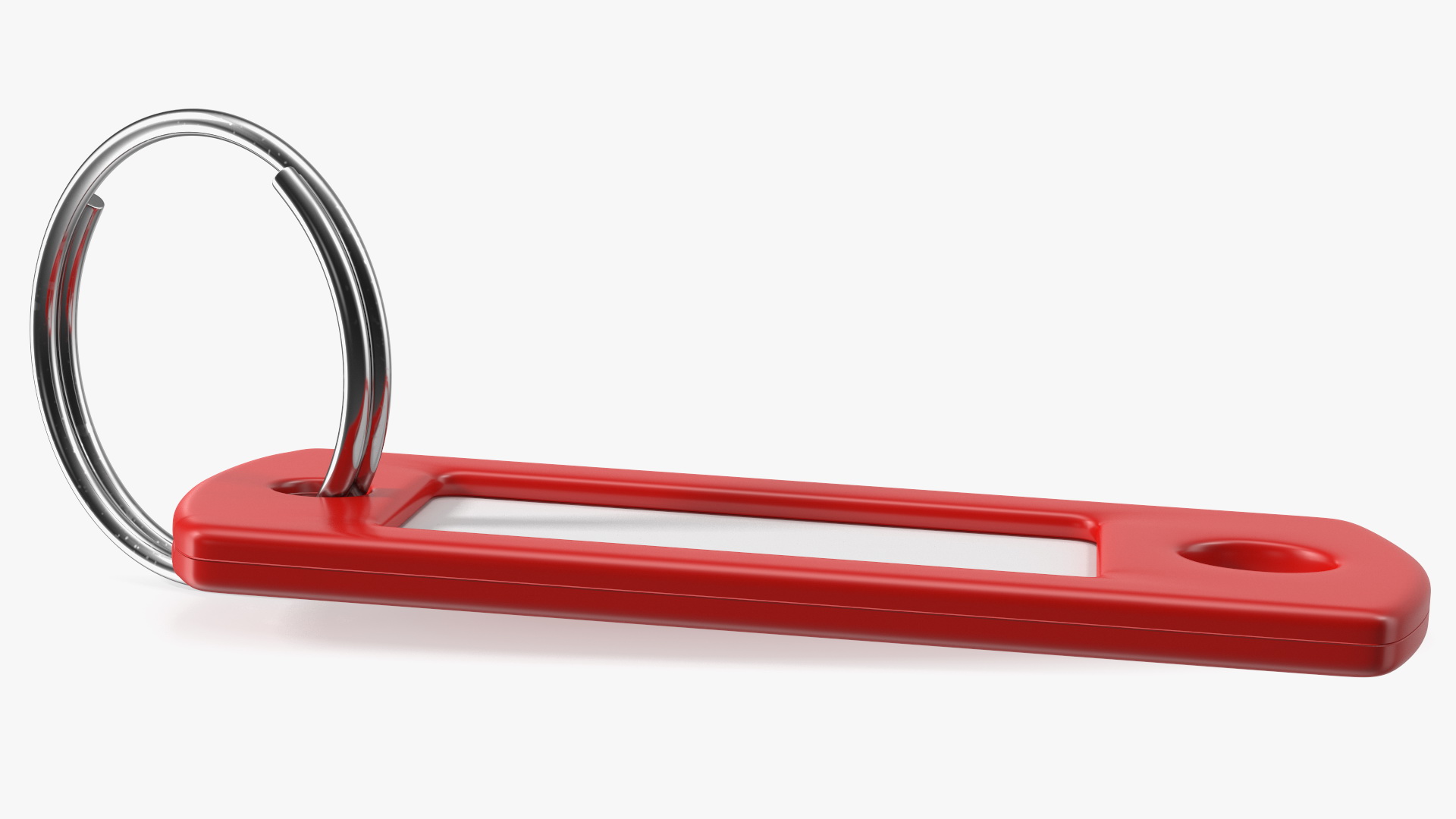 Colored Plastic Key Tag with Split Ring 3D model