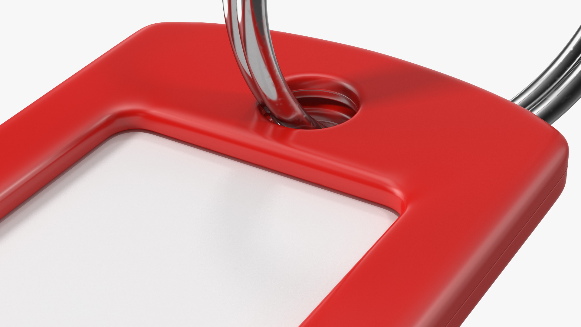 Colored Plastic Key Tag with Split Ring 3D model