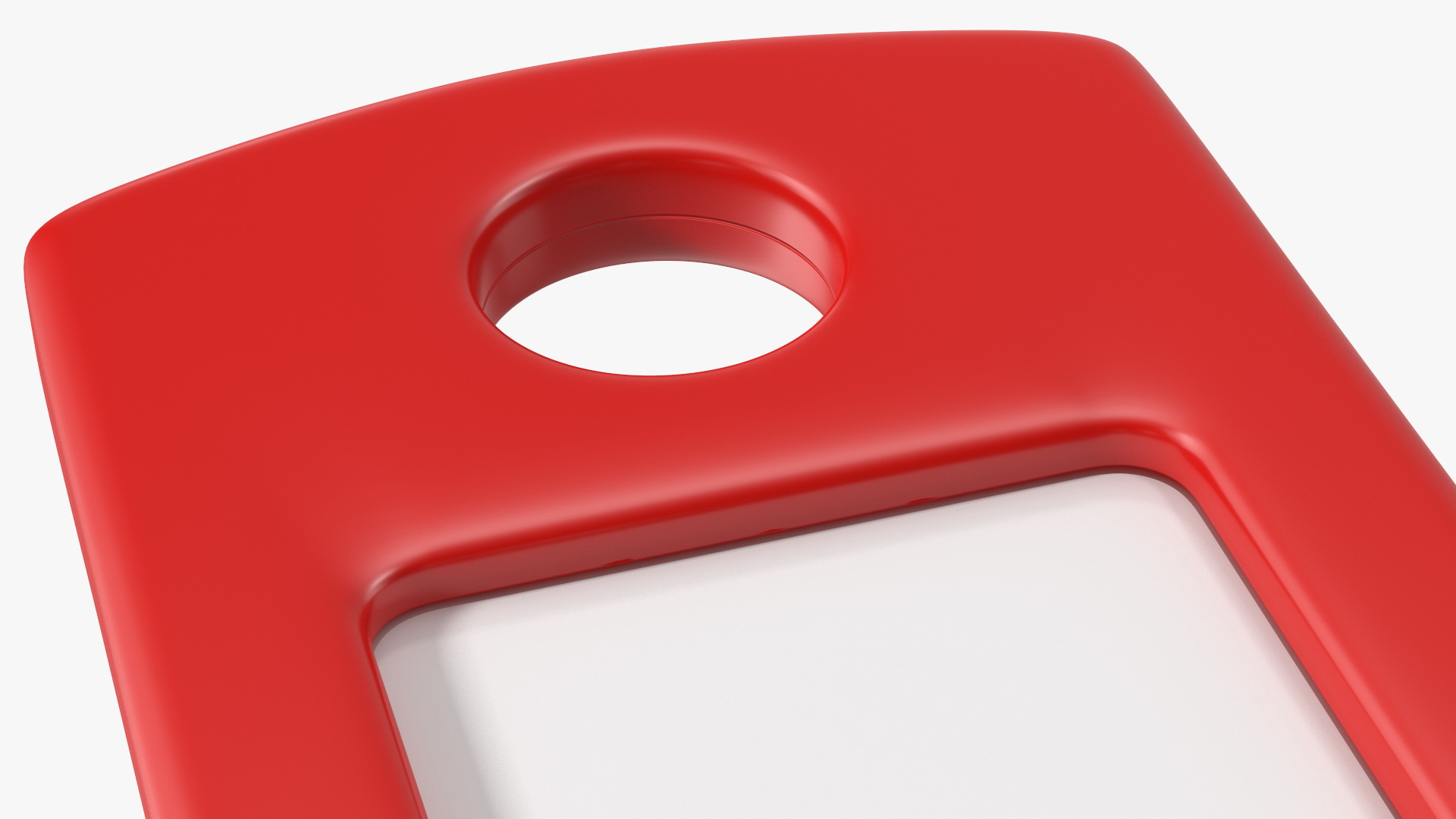 Colored Plastic Key Tag with Split Ring 3D model