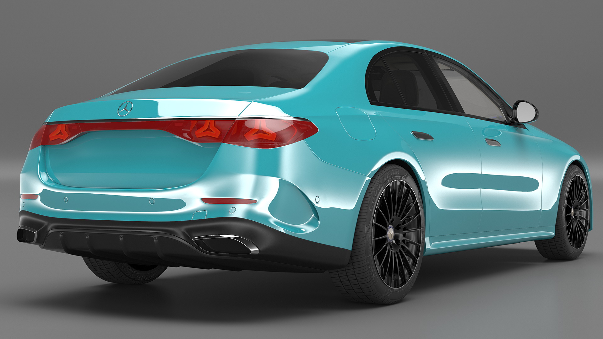 Mercedes E-class Turquoise Color 3D