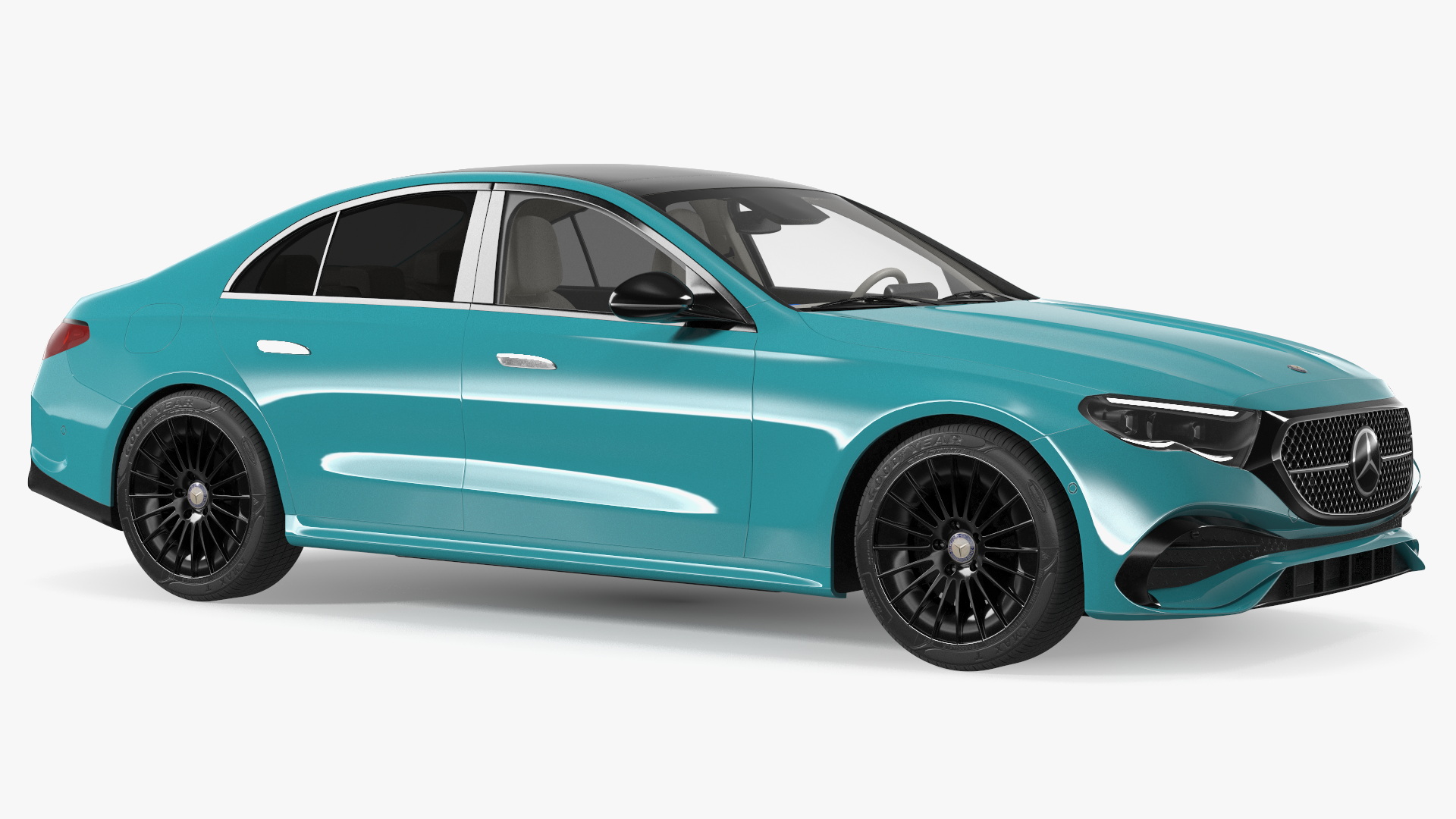 Mercedes E-class Turquoise Color 3D