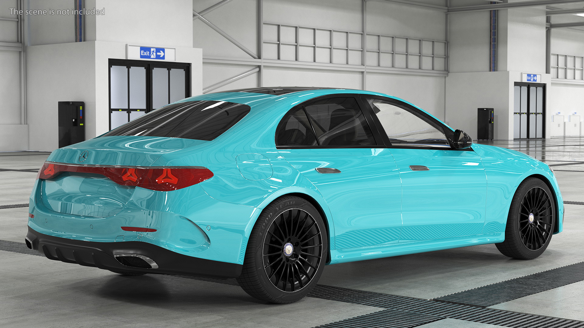 Mercedes E-class Turquoise Color 3D