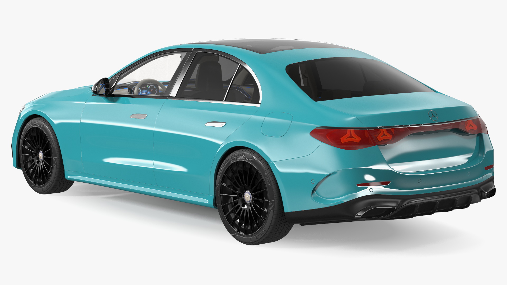 Mercedes E-class Turquoise Color 3D