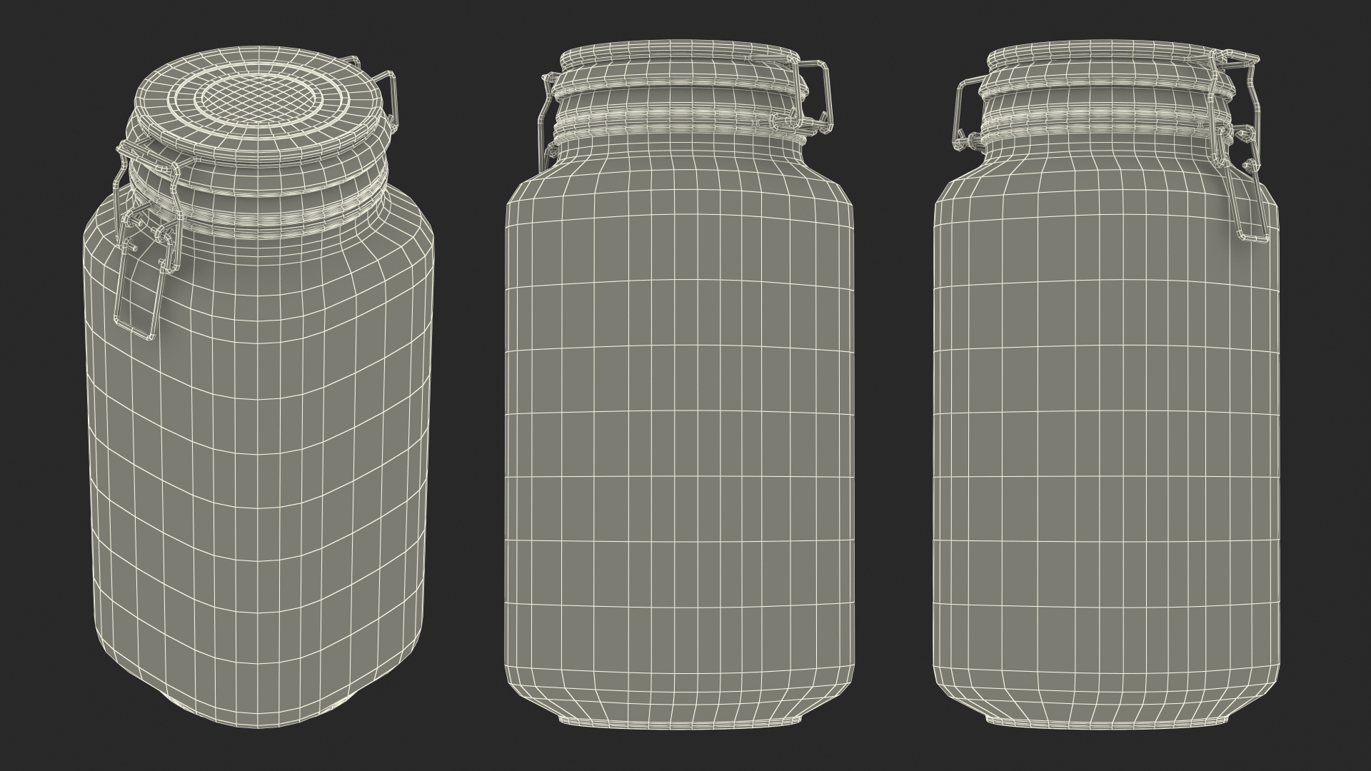 Clip Top Glass Storage Preserving Jar 3D