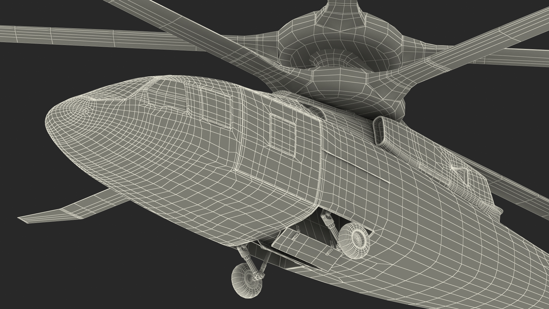 SB-1 Defiant Helicopter Rigged for Cinema 4D 3D model