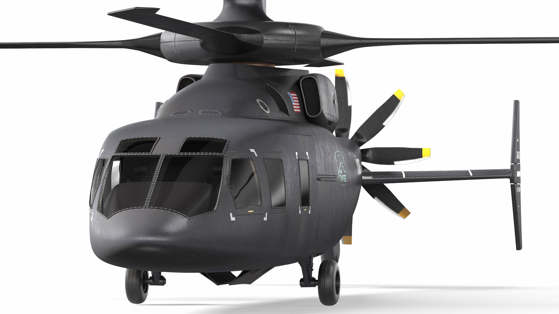 SB-1 Defiant Helicopter Rigged for Cinema 4D 3D model