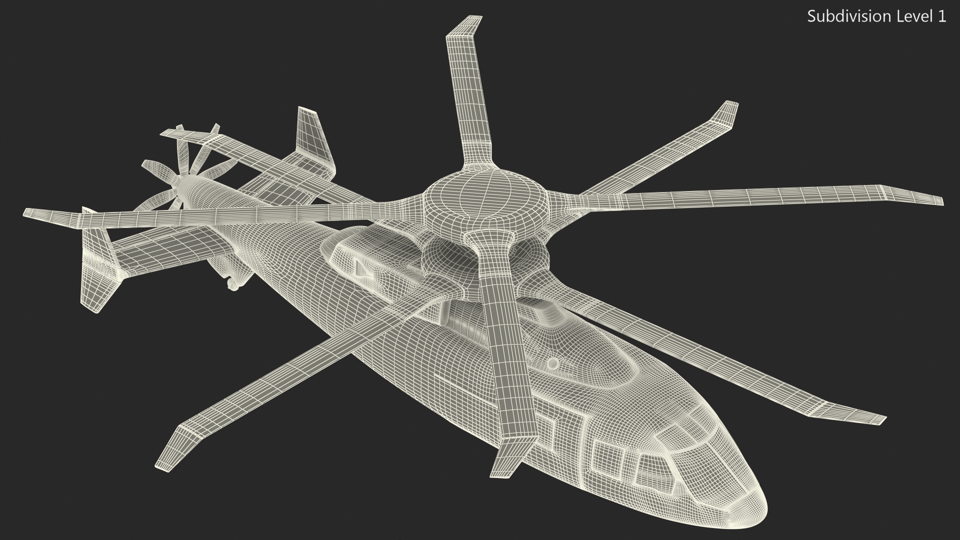 SB-1 Defiant Helicopter Rigged for Cinema 4D 3D model