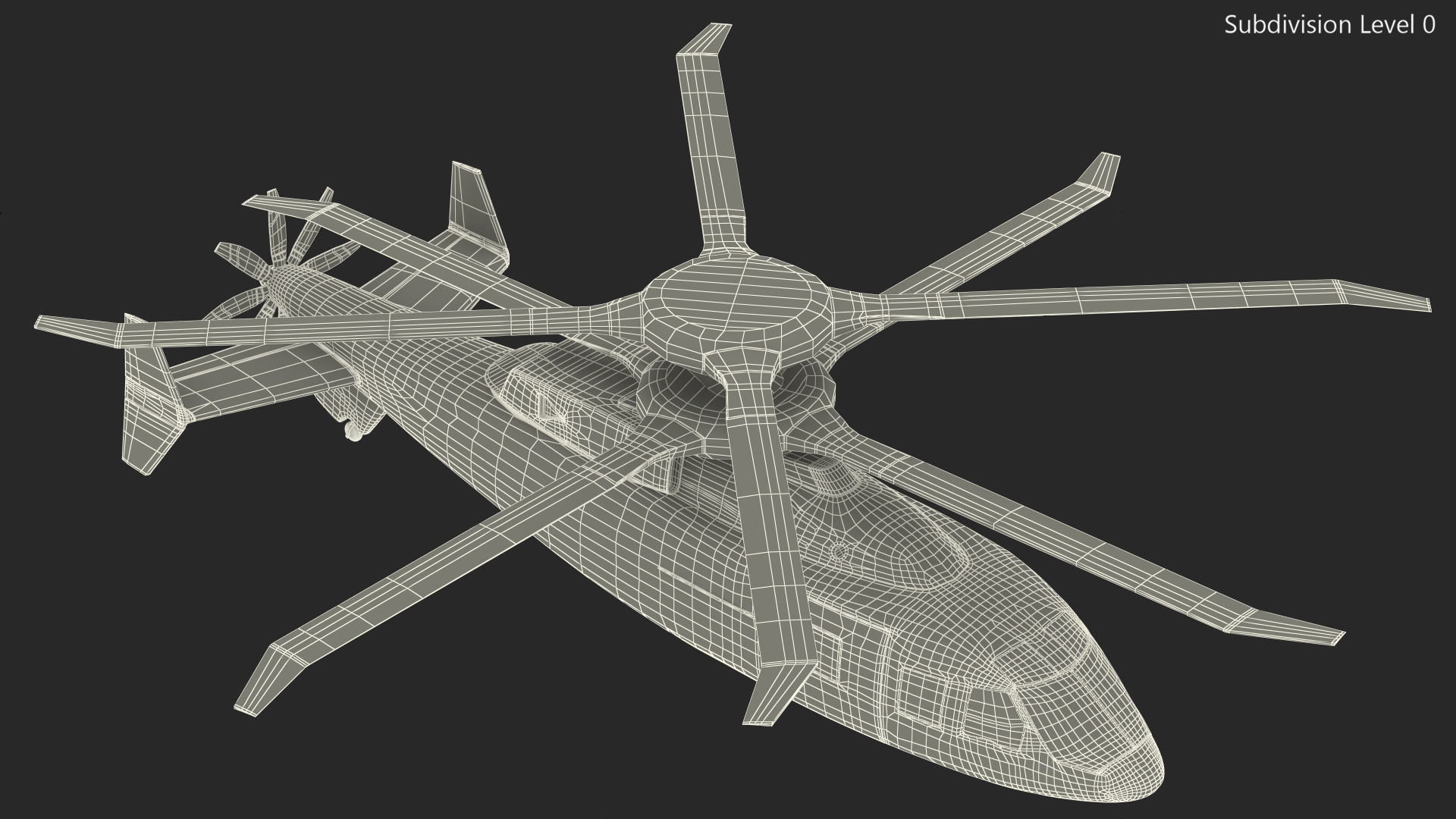 SB-1 Defiant Helicopter Rigged for Cinema 4D 3D model