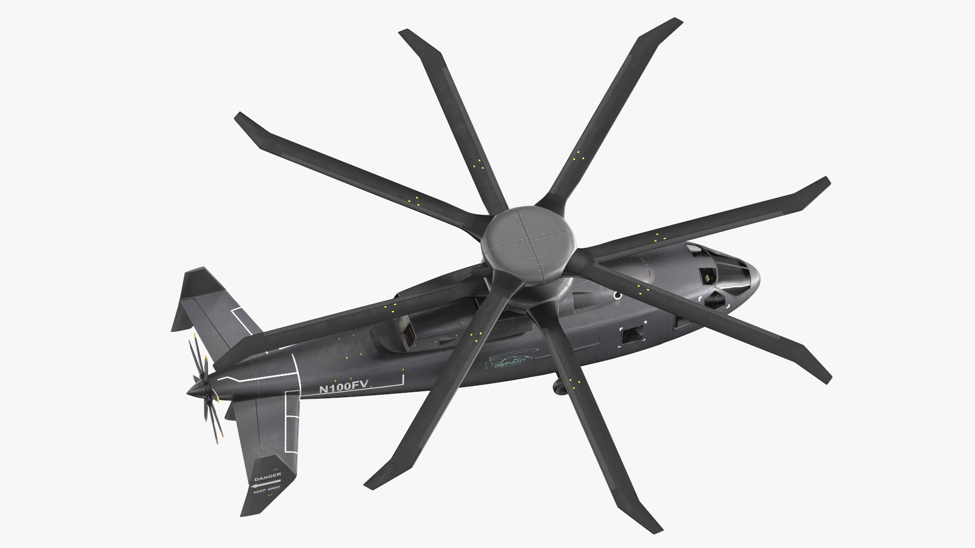 SB-1 Defiant Helicopter Rigged for Cinema 4D 3D model