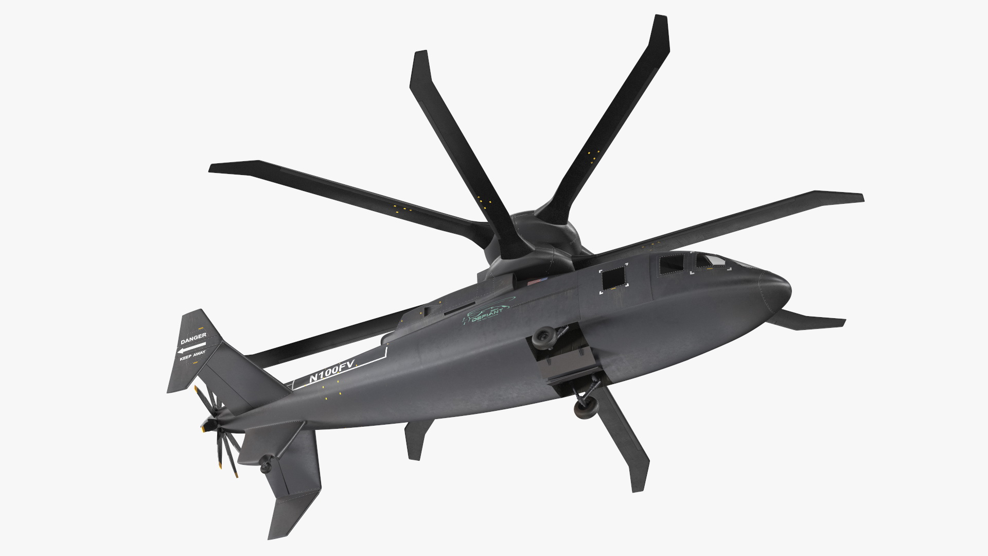 SB-1 Defiant Helicopter Rigged for Cinema 4D 3D model