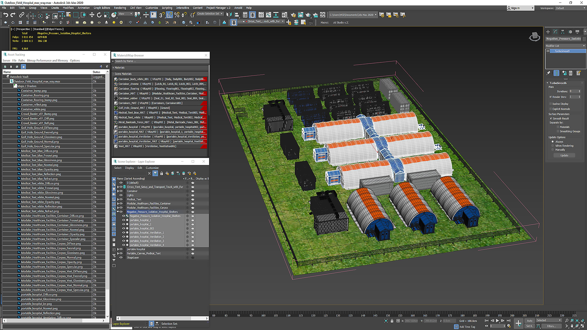 Outdoor Field Hospital 3D