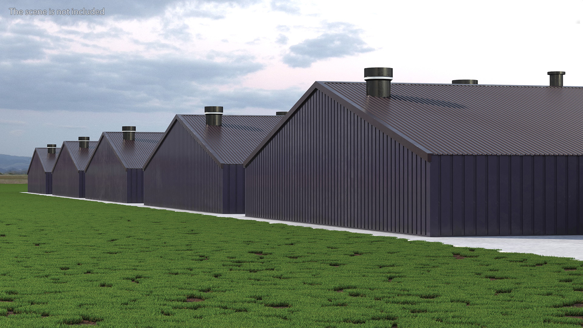 3D model Poultry Farming Barn