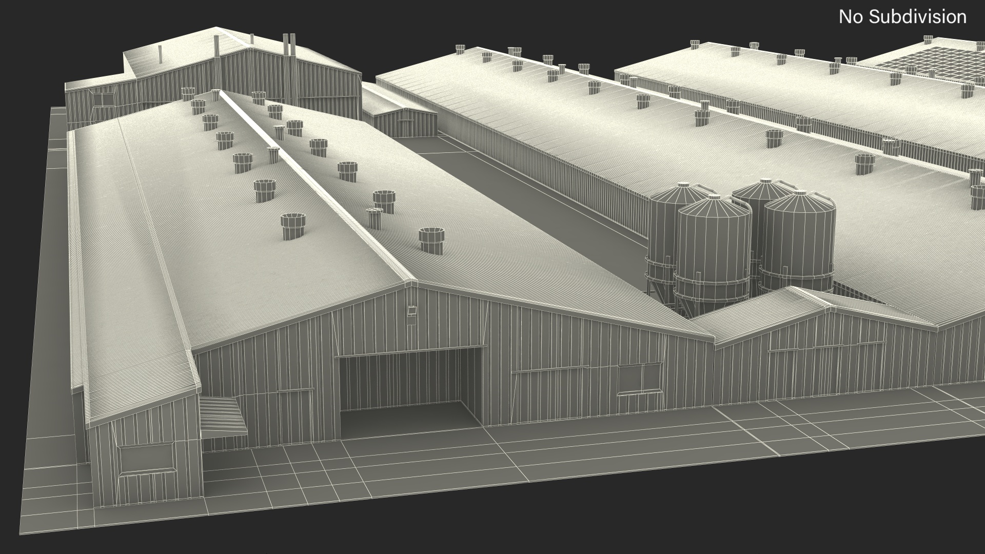 3D model Poultry Farming Barn