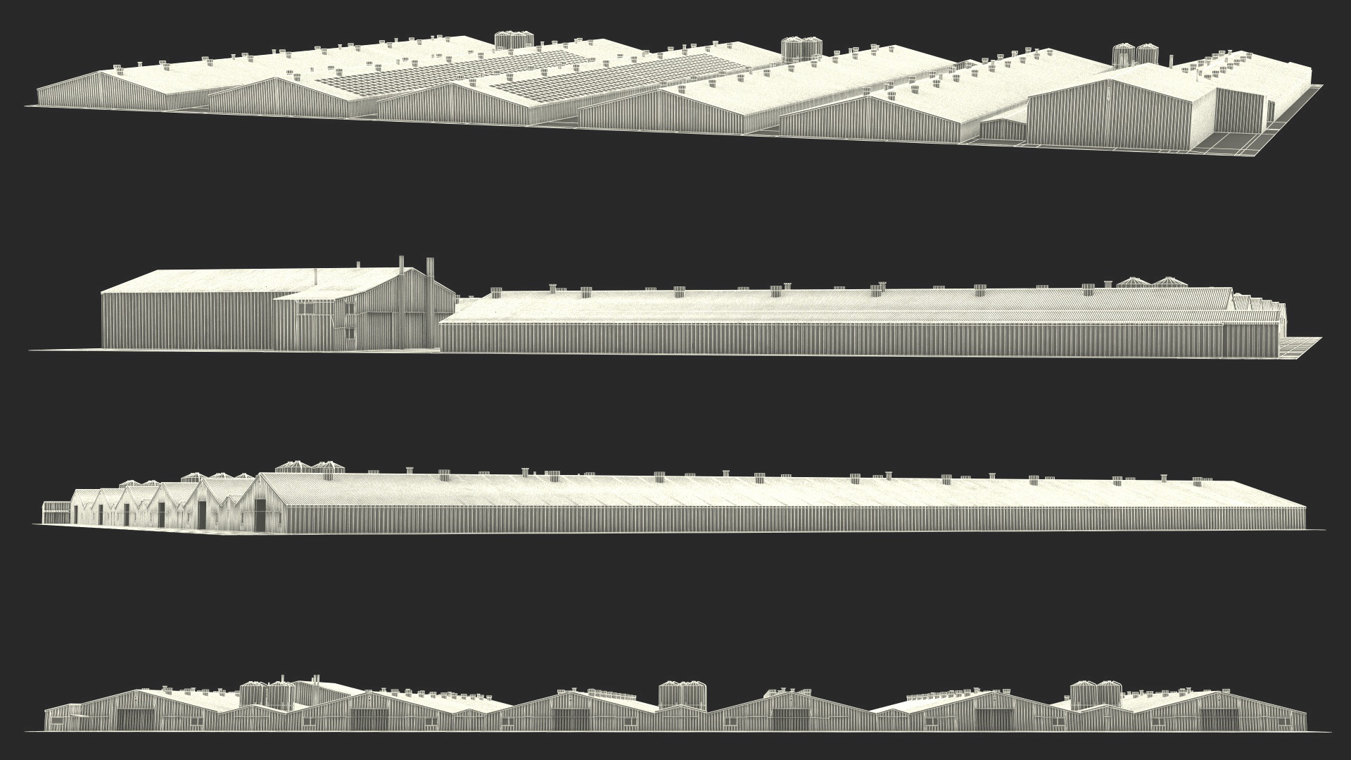 3D model Poultry Farming Barn