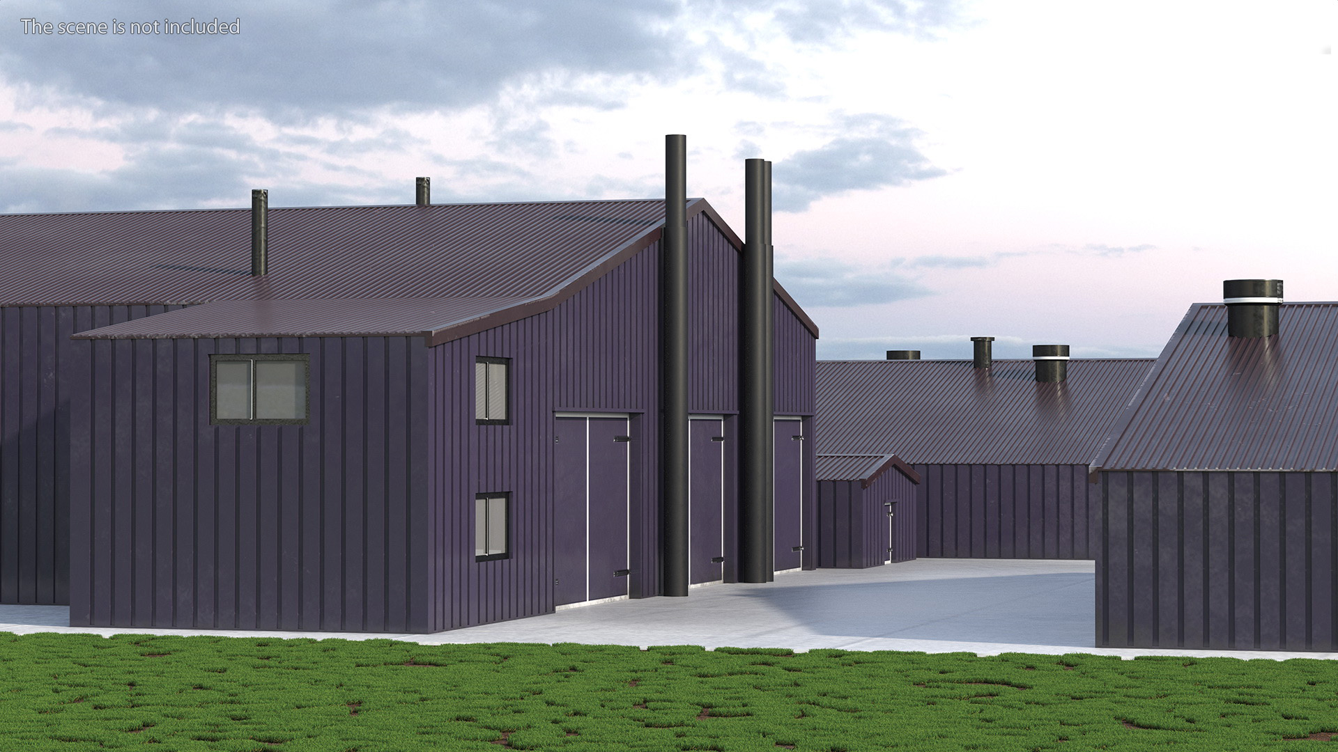 3D model Poultry Farming Barn