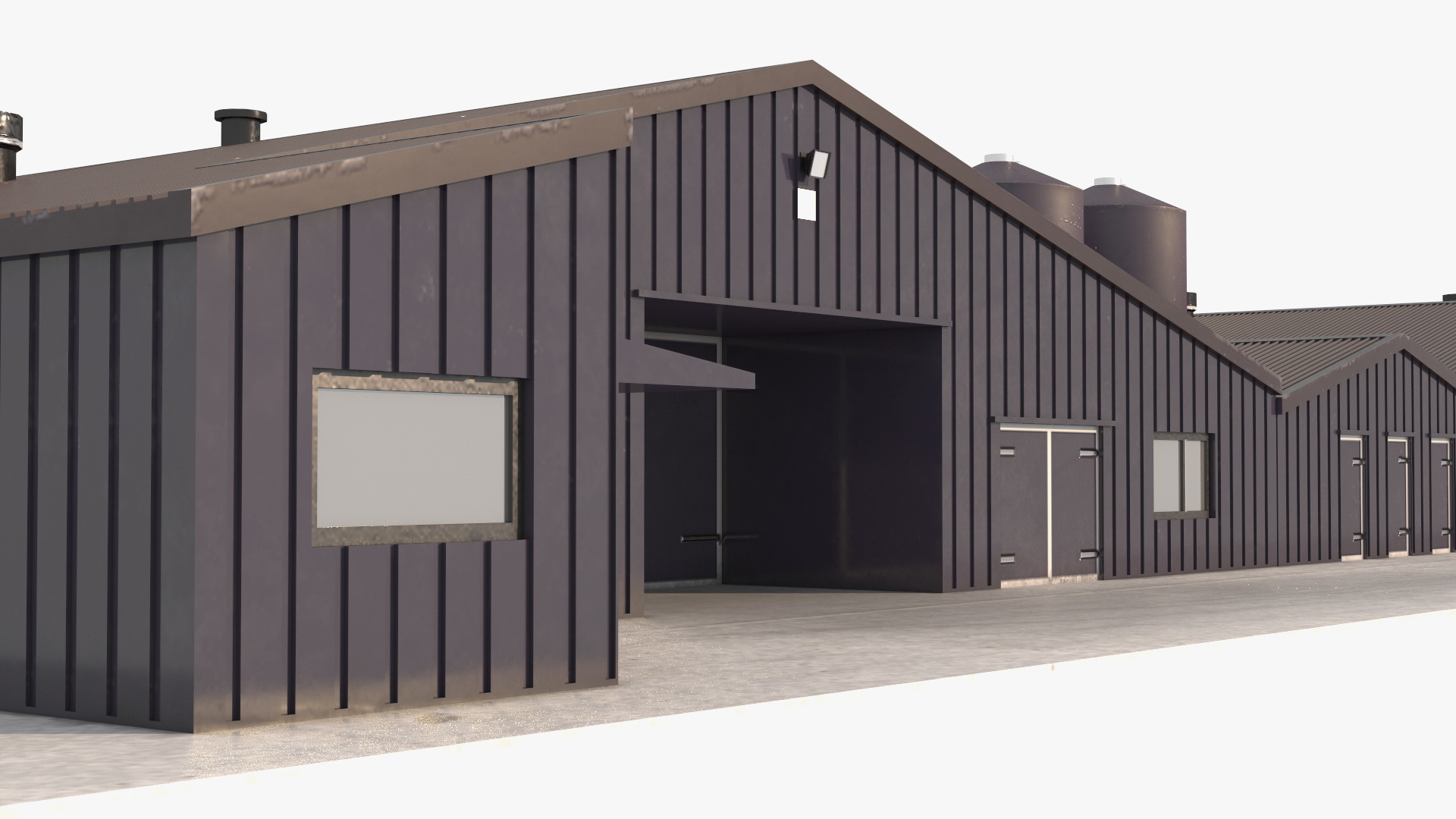 3D model Poultry Farming Barn