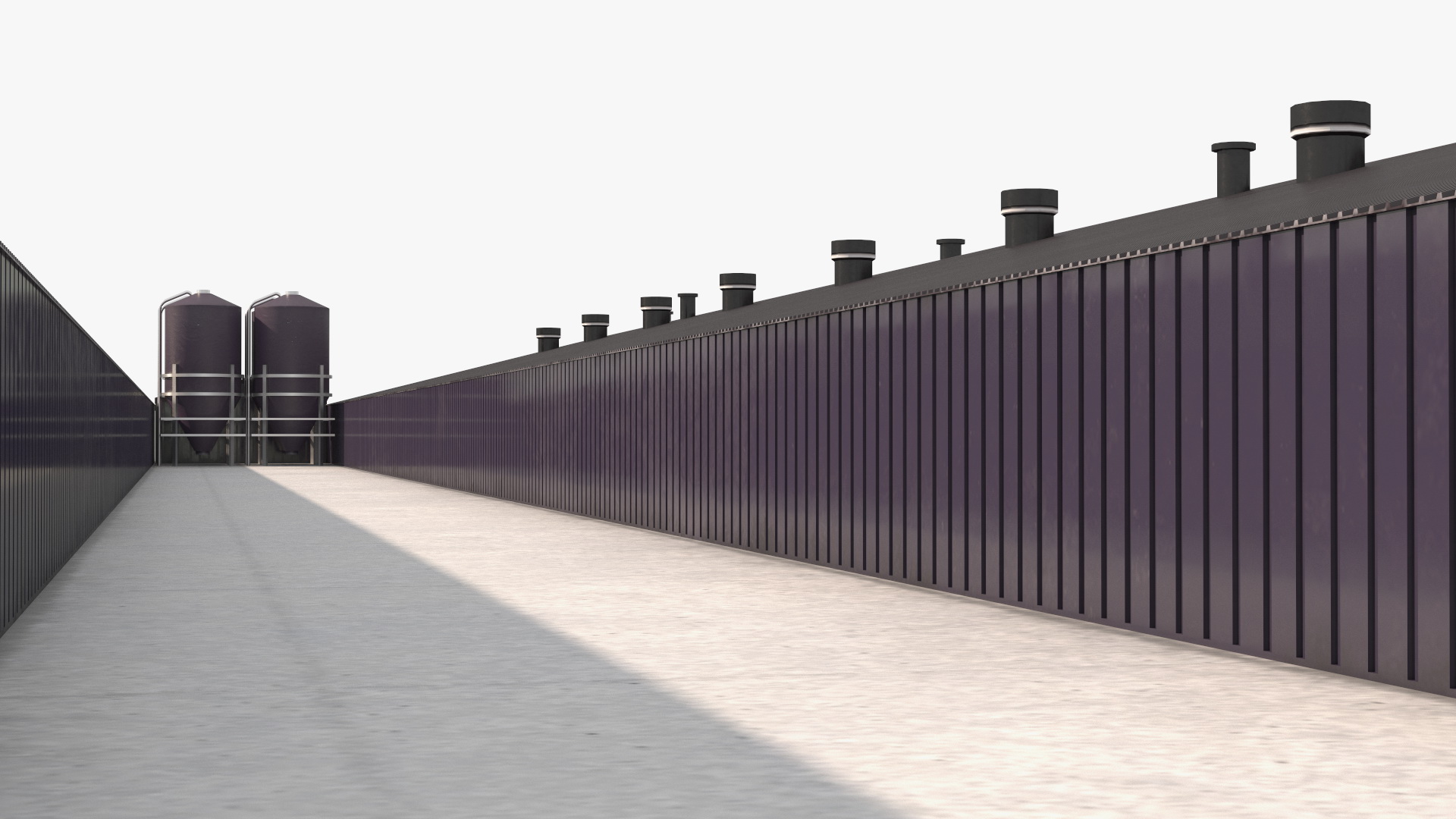 3D model Poultry Farming Barn