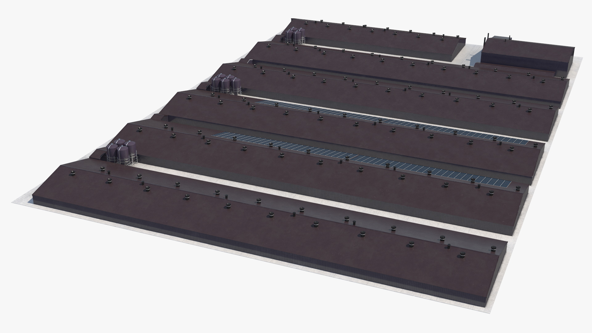 3D model Poultry Farming Barn
