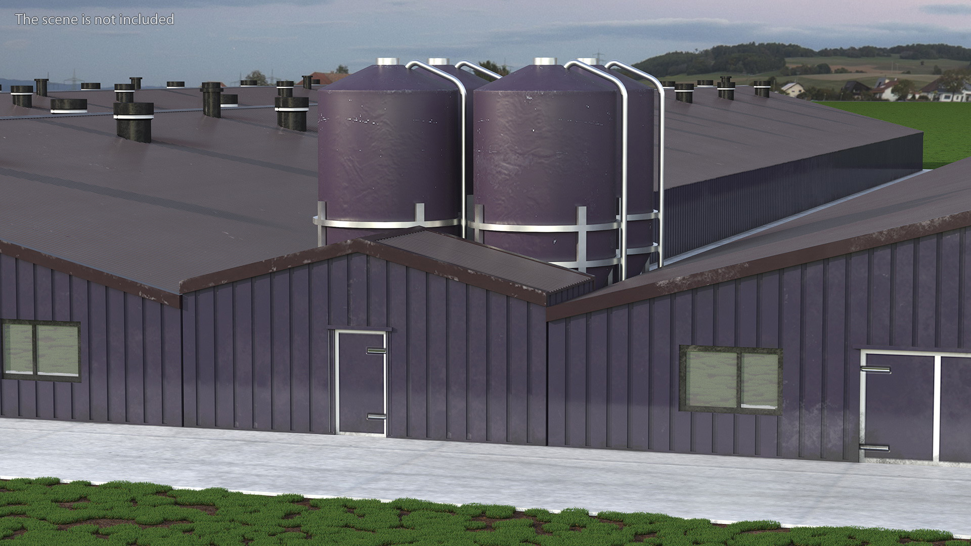 3D model Poultry Farming Barn