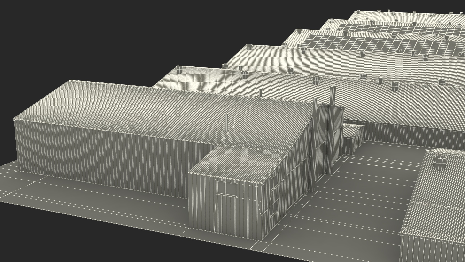 3D model Poultry Farming Barn