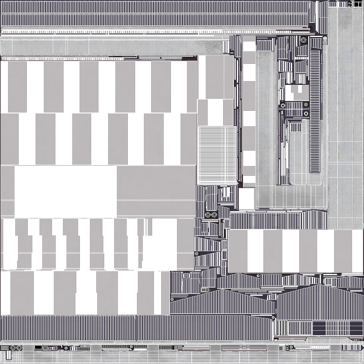 3D model Poultry Farming Barn