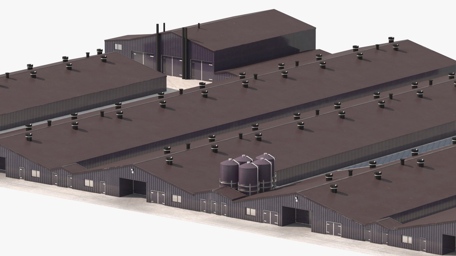 3D model Poultry Farming Barn