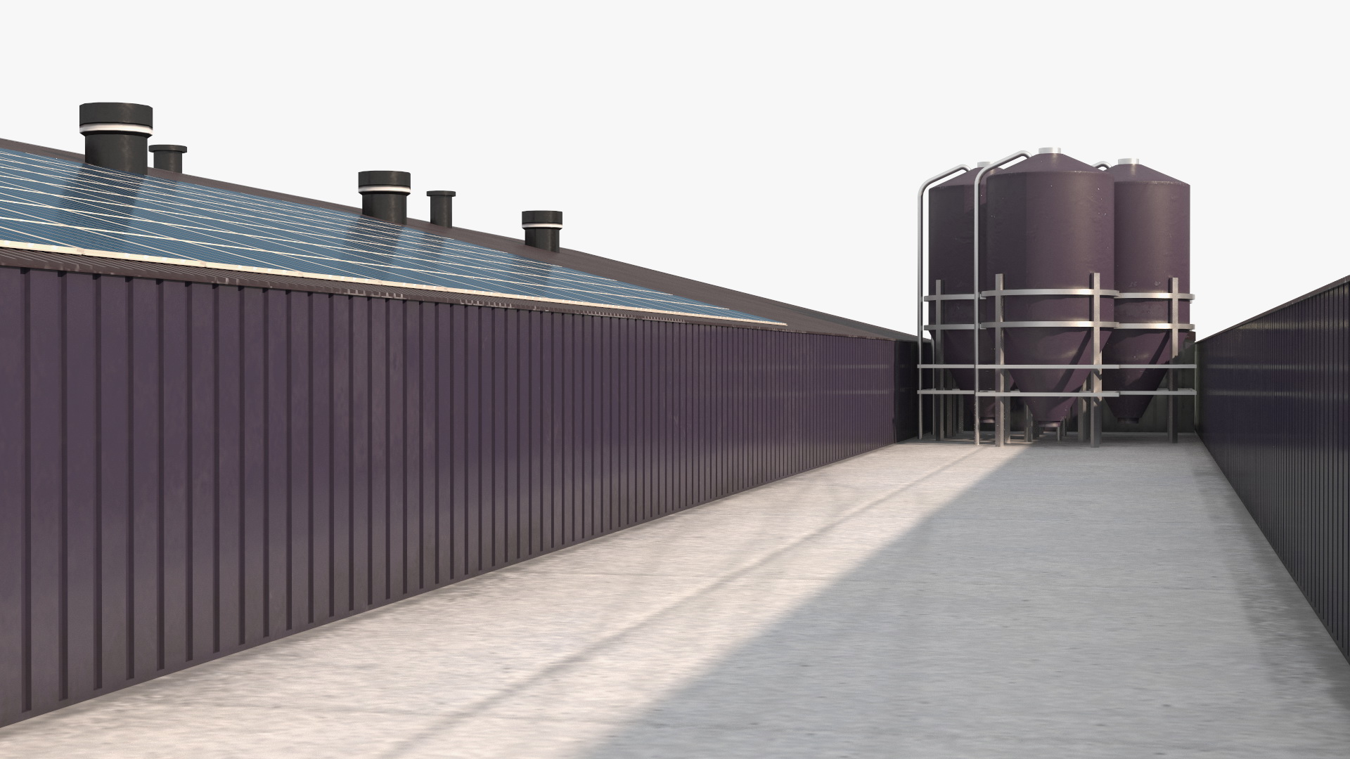 3D model Poultry Farming Barn