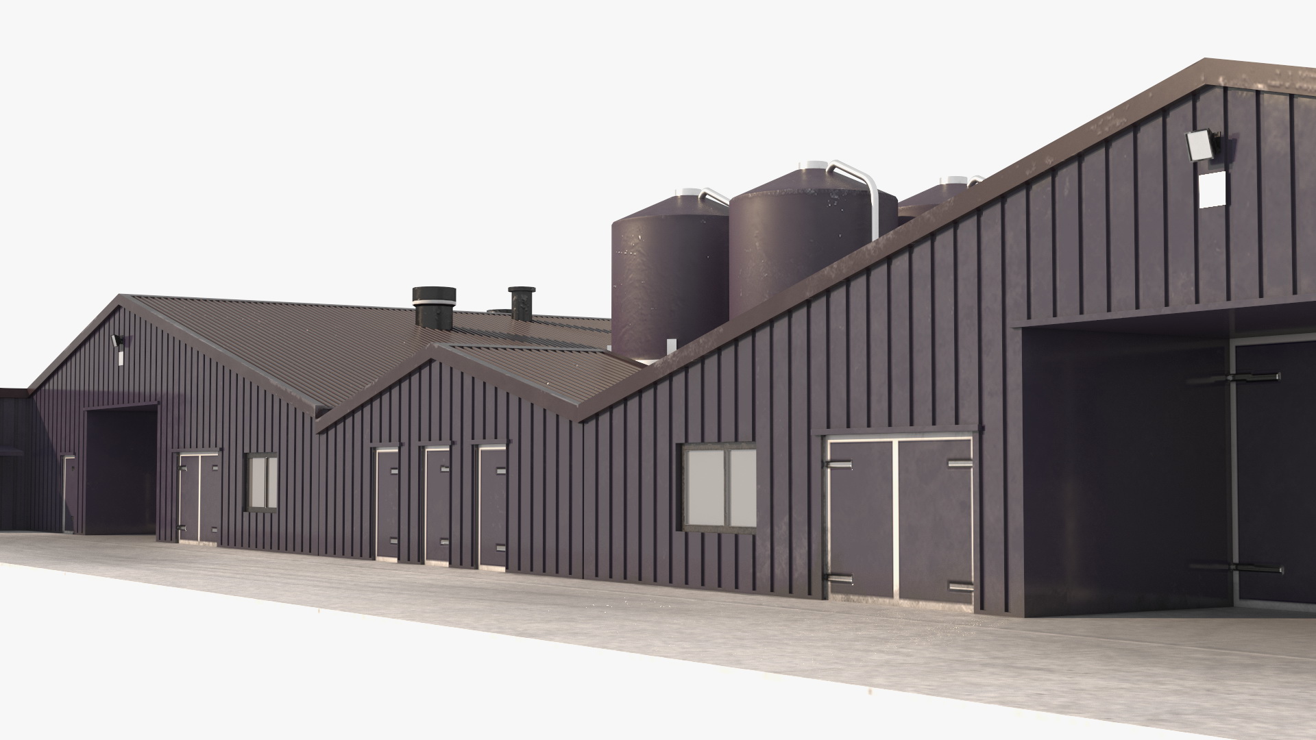 3D model Poultry Farming Barn