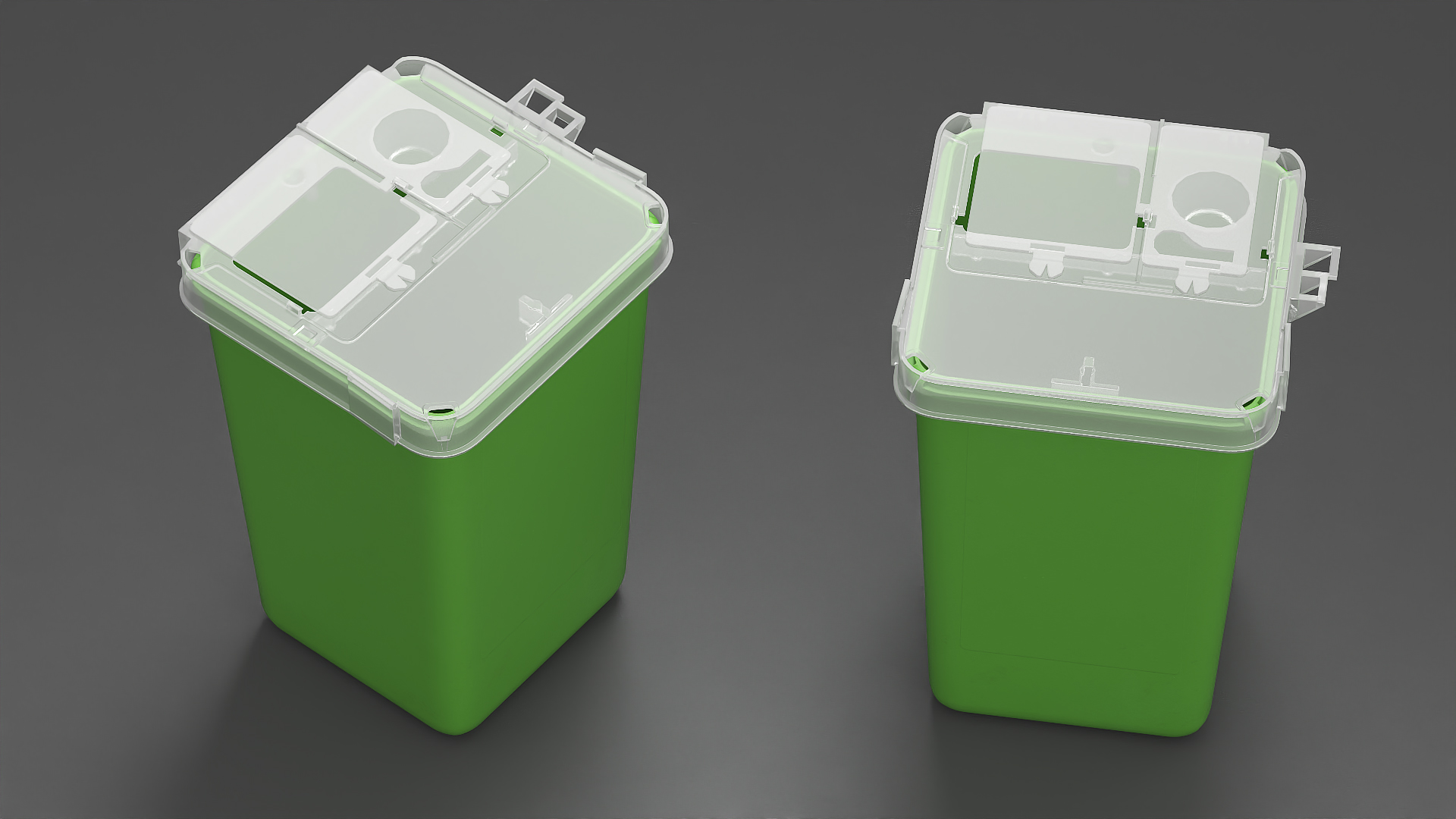 Tabletop Plastic Waste Container 3D