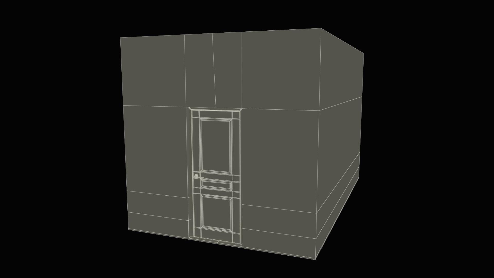 Metal Locker Boxes Room Green 3D model