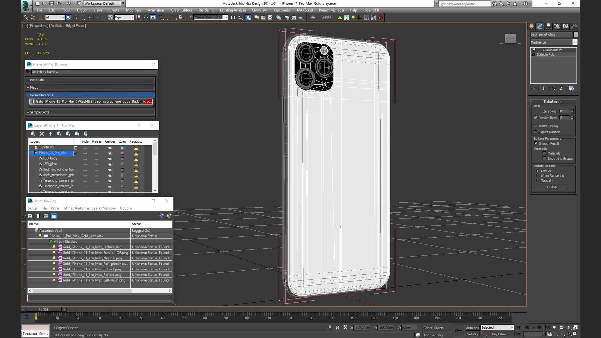 iPhone 11 Pro Max Gold 3D
