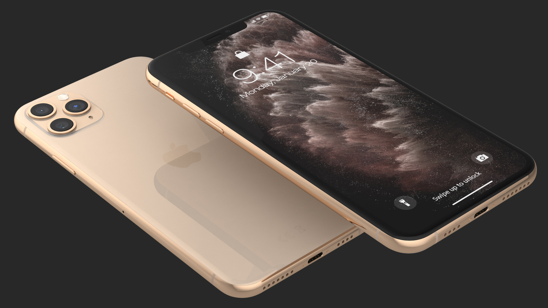 iPhone 11 Pro Max Gold 3D