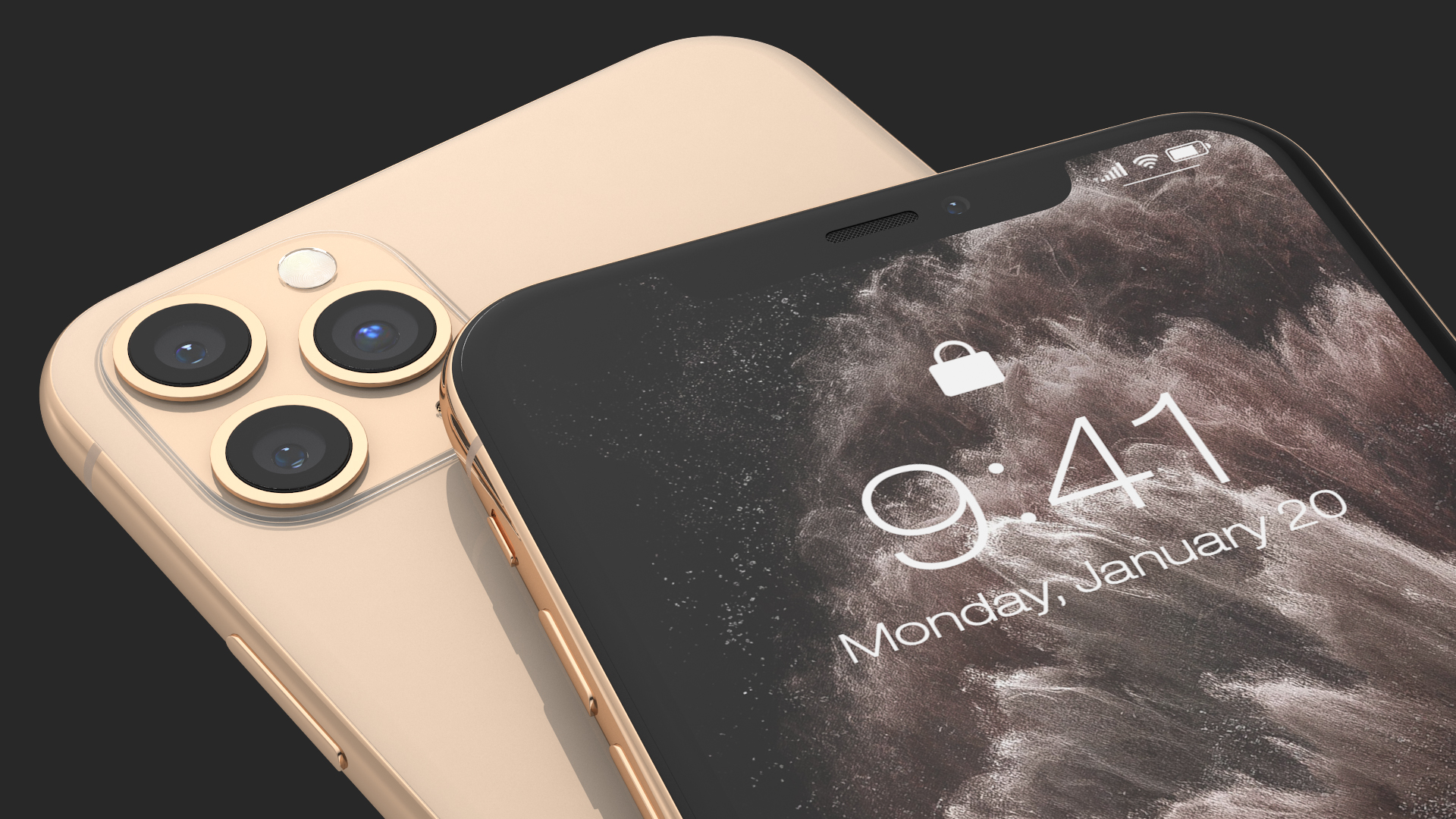 iPhone 11 Pro Max Gold 3D