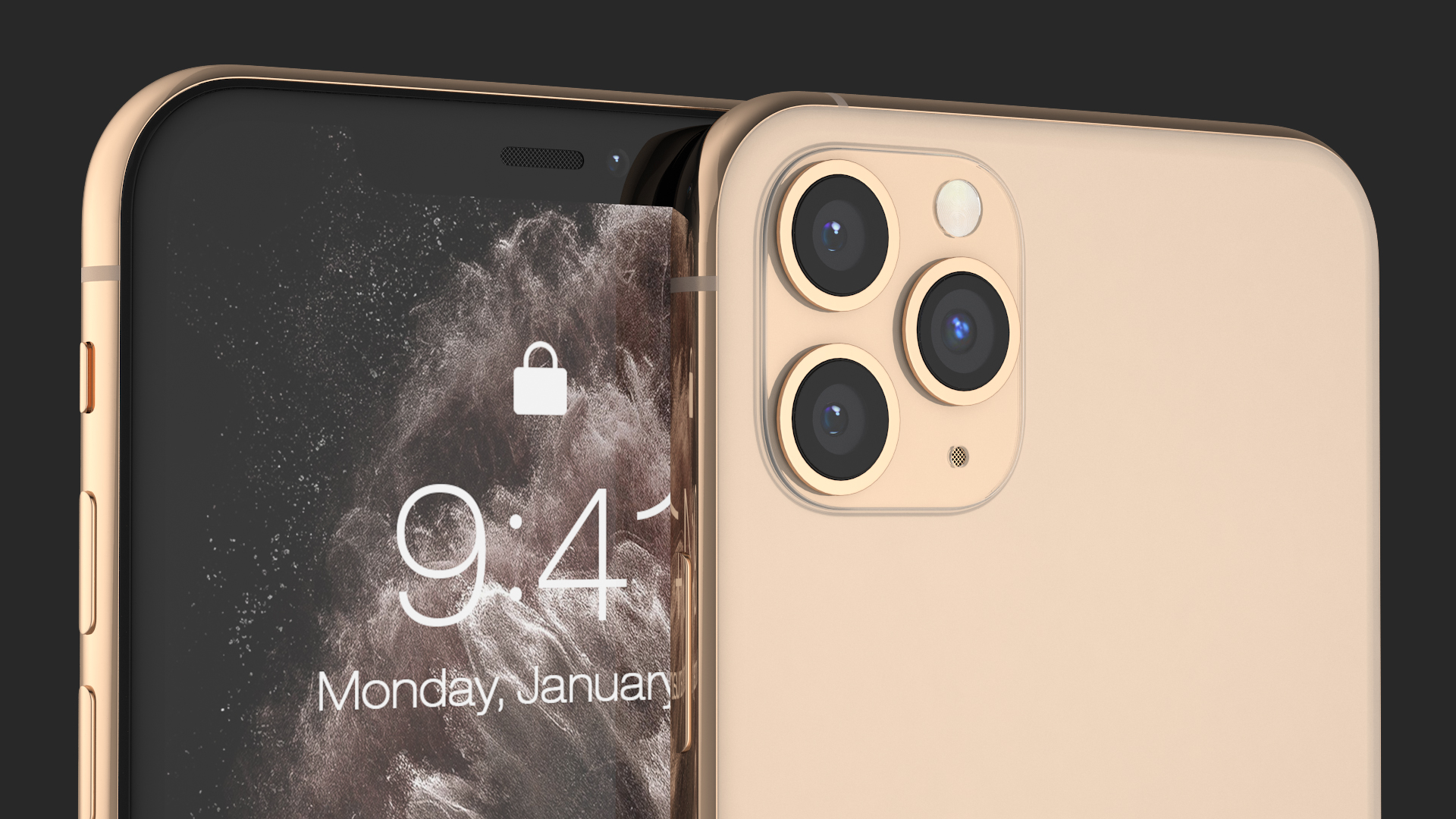 iPhone 11 Pro Max Gold 3D