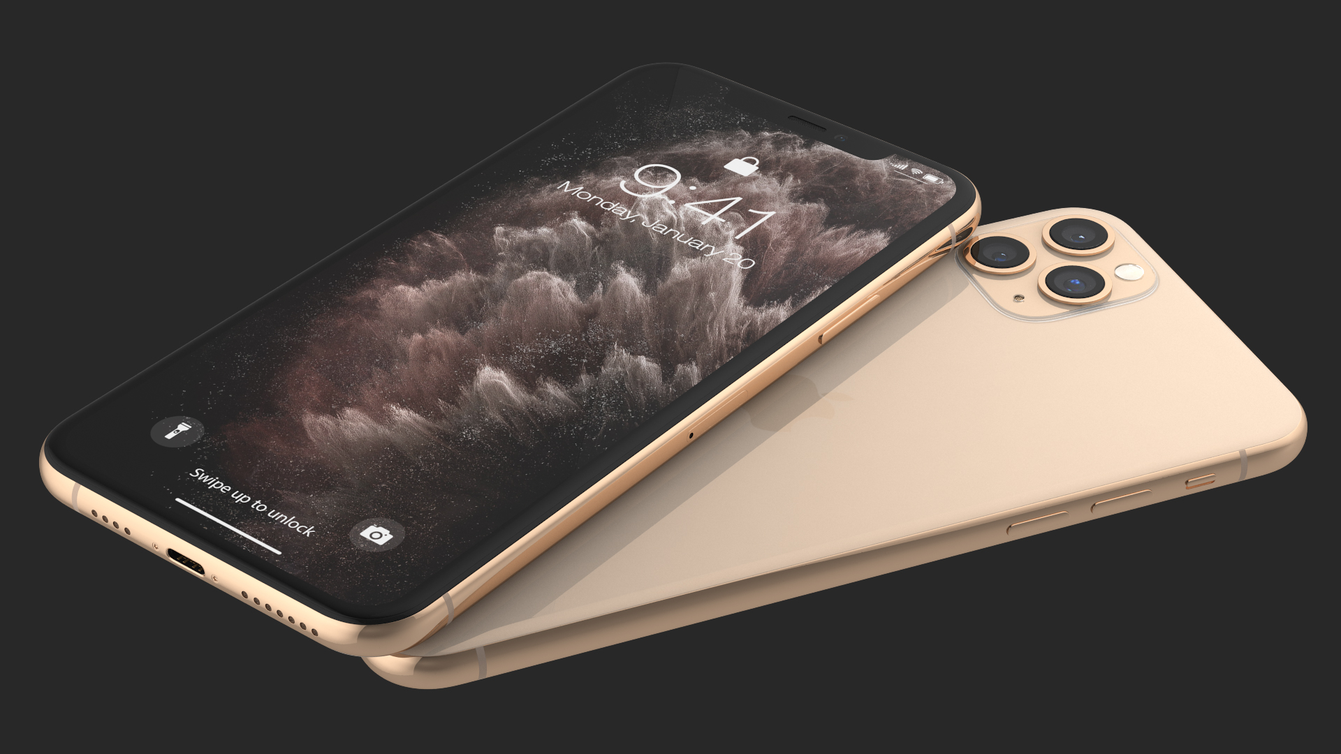 iPhone 11 Pro Max Gold 3D