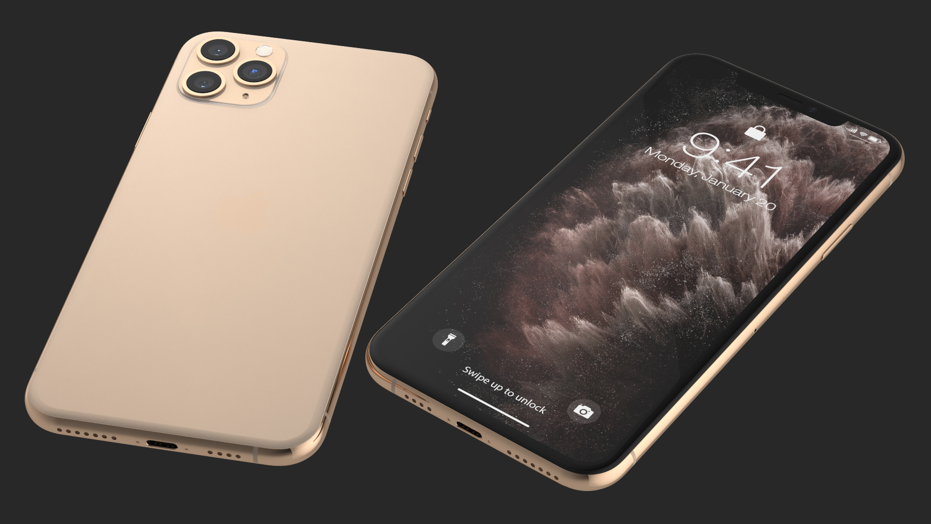 iPhone 11 Pro Max Gold 3D