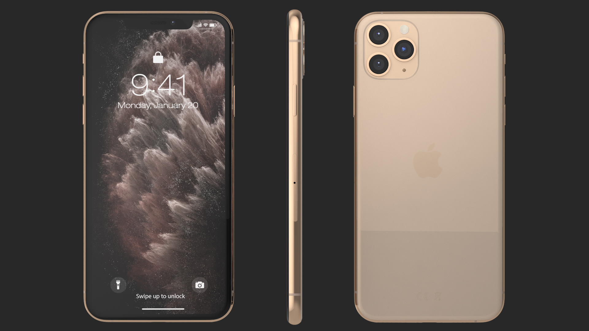 iPhone 11 Pro Max Gold 3D