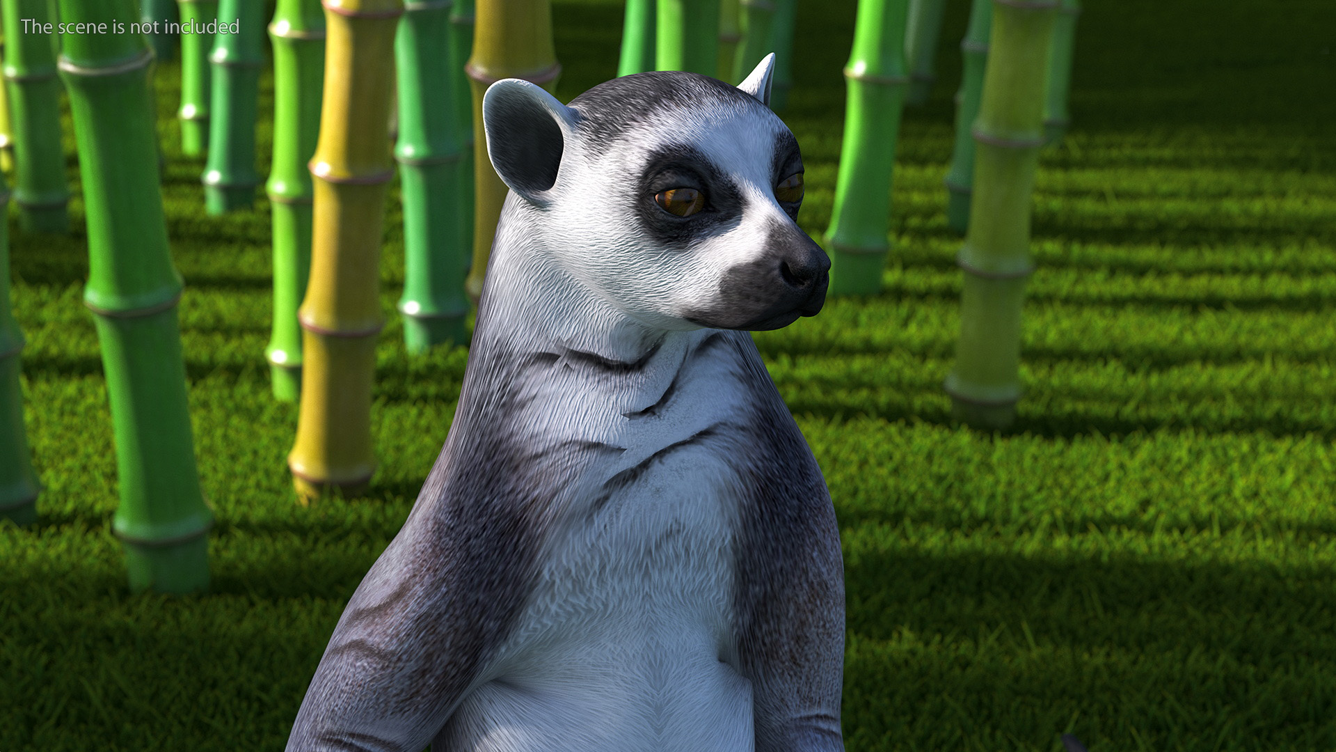 3D Lemur Rigged for Maya