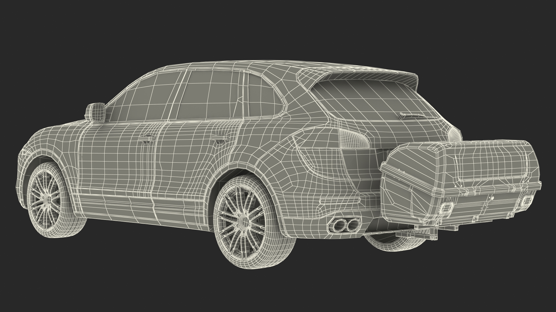 3D Crossover with Hitch Cargo Carrier Rigged