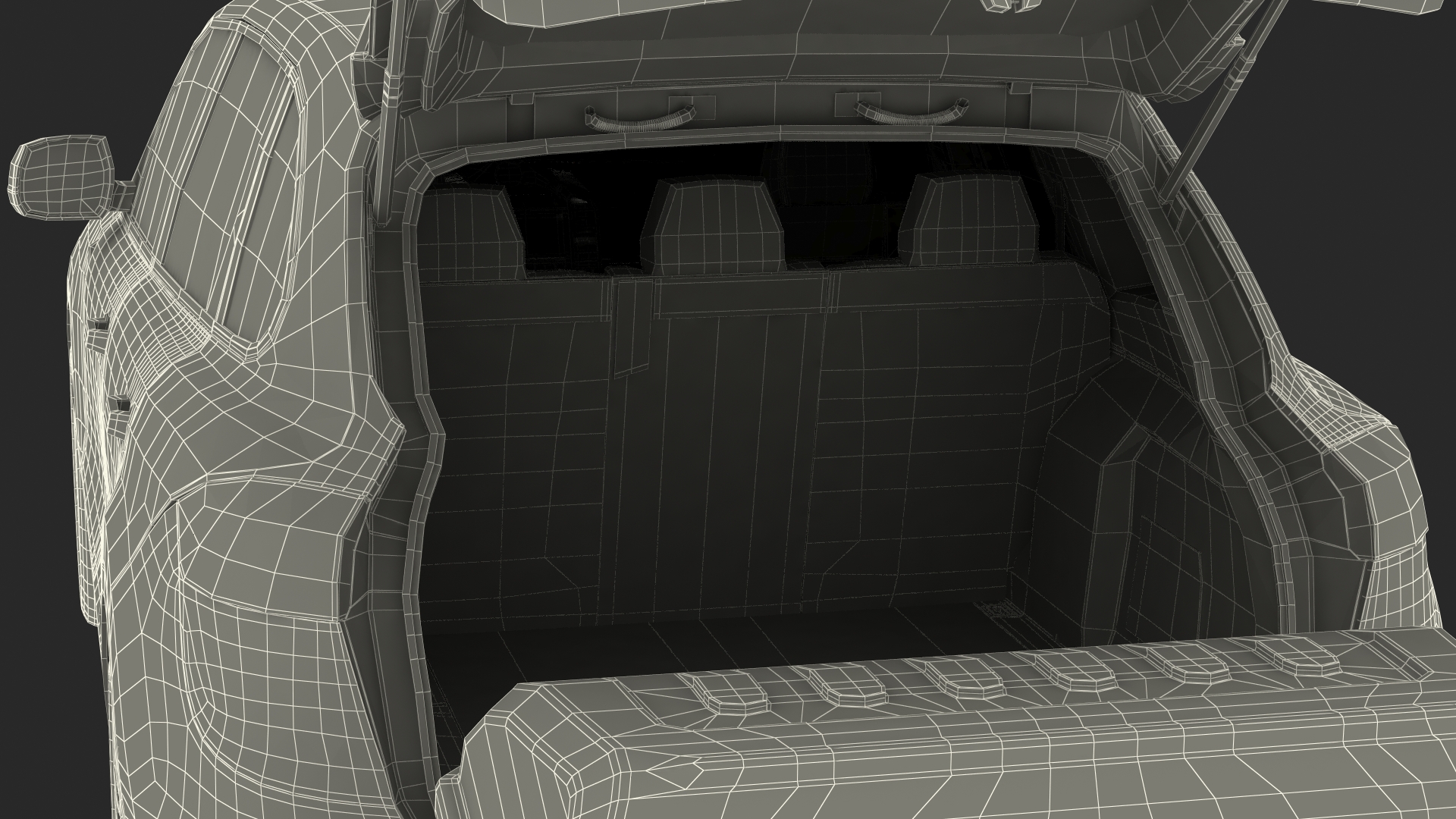 3D Crossover with Hitch Cargo Carrier Rigged