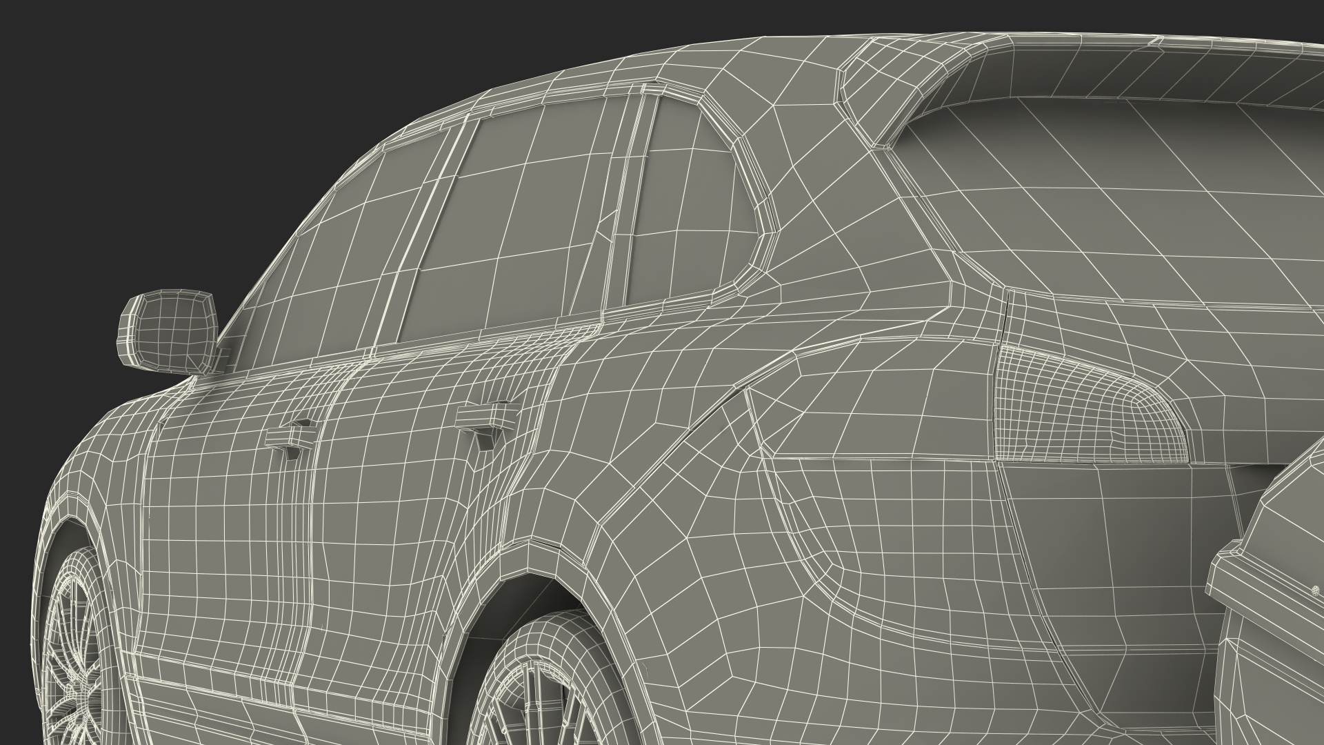 3D Crossover with Hitch Cargo Carrier Rigged