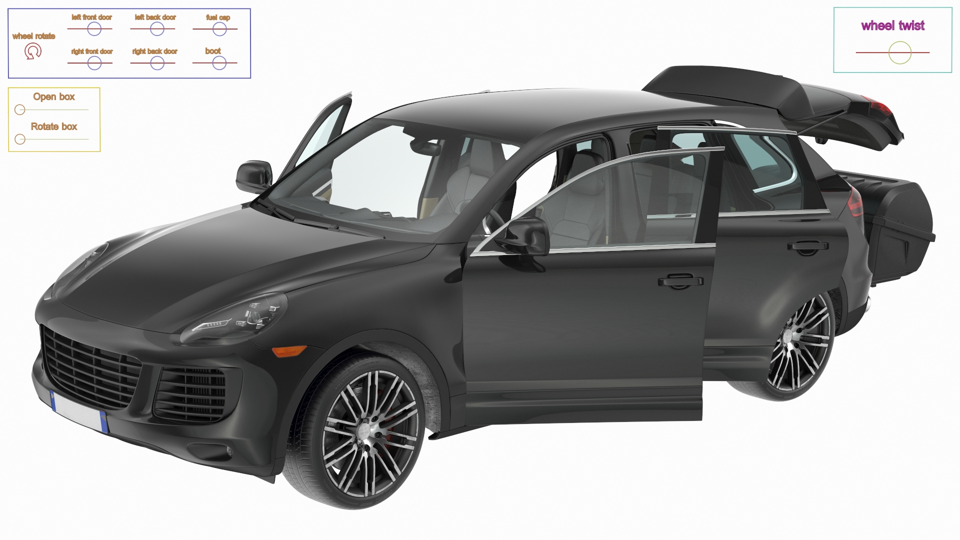 3D Crossover with Hitch Cargo Carrier Rigged