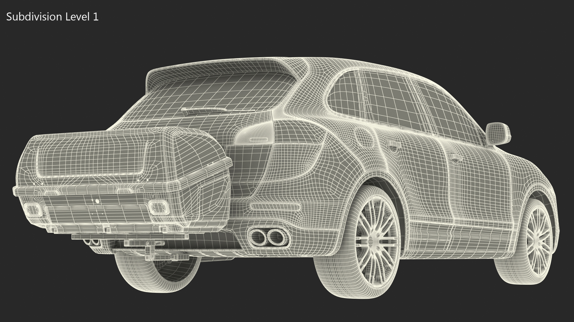 3D Crossover with Hitch Cargo Carrier Rigged