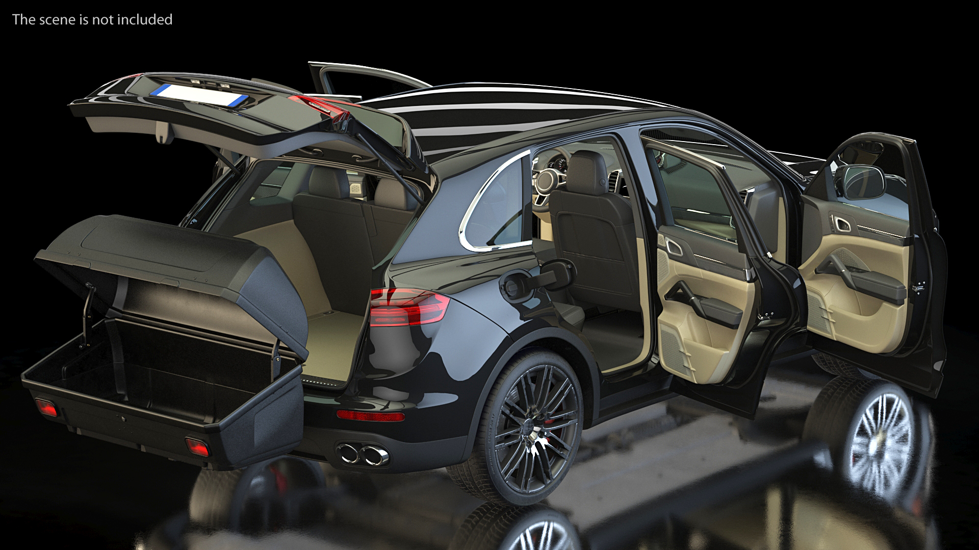 3D Crossover with Hitch Cargo Carrier Rigged