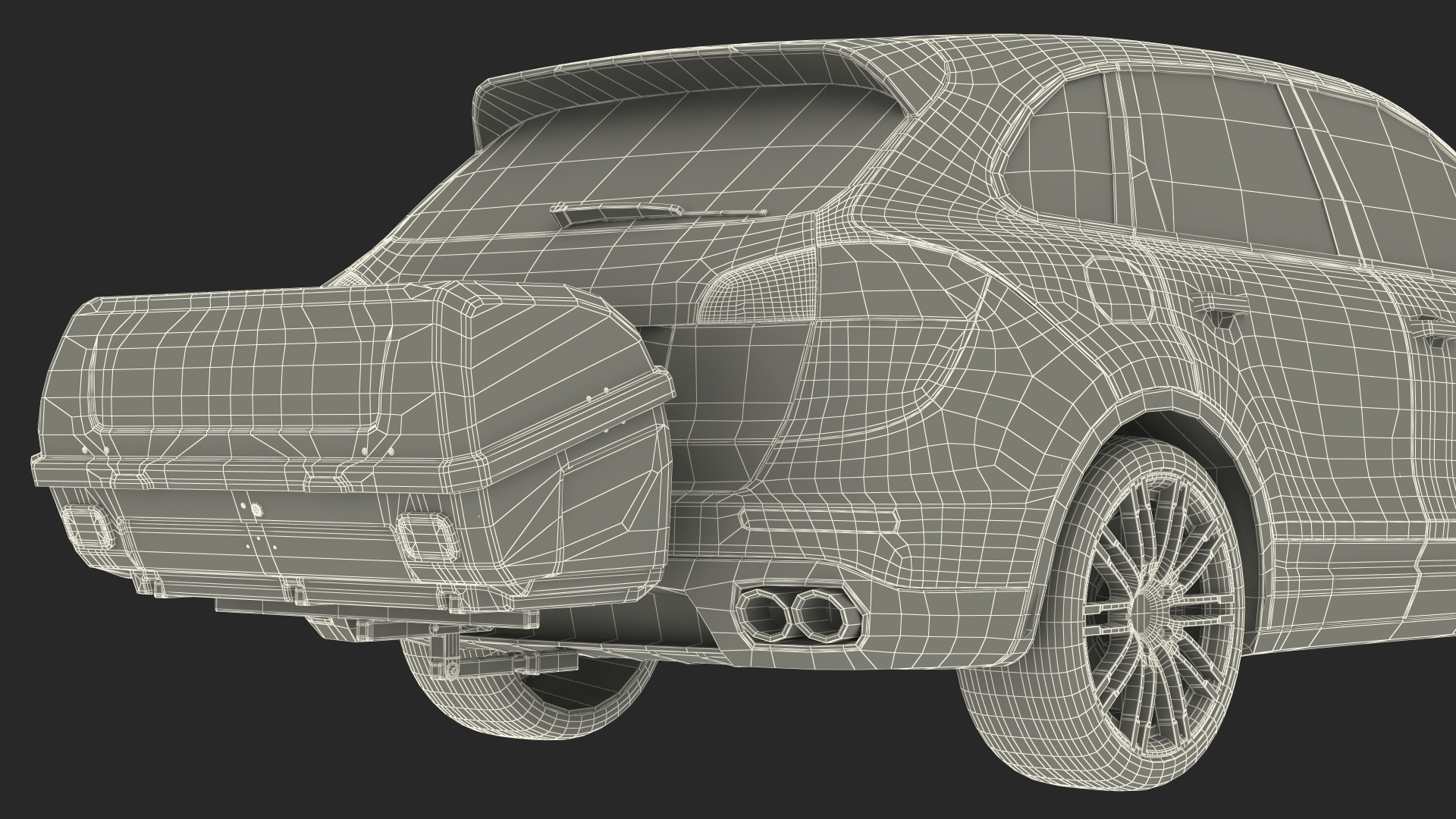 3D Crossover with Hitch Cargo Carrier Rigged