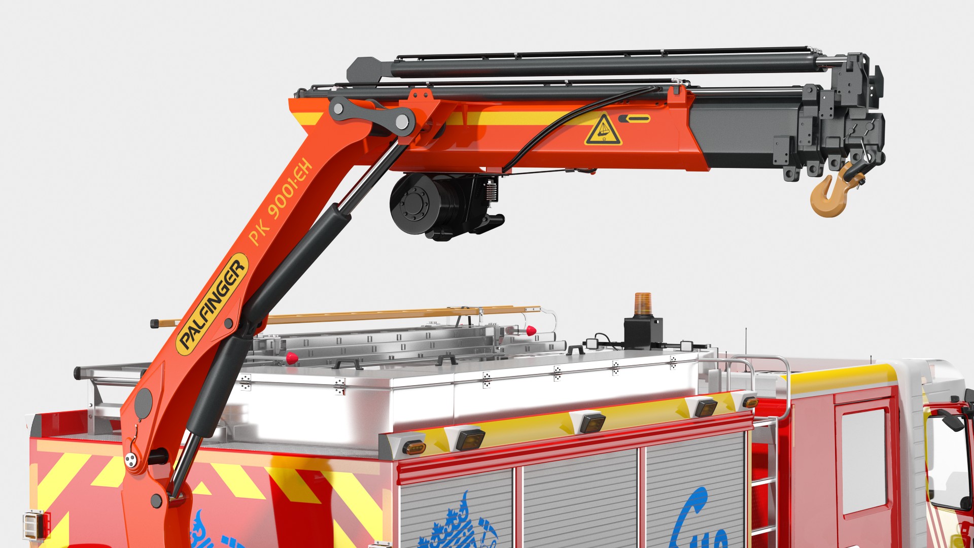 3D Mercedes Benz Atego 1530 Firetruck Rigged